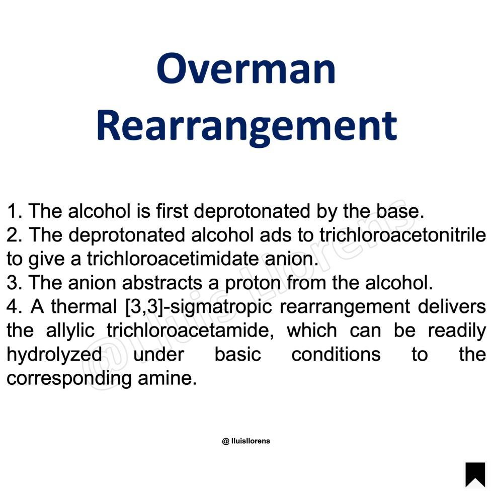Overmann Rearrangement Overman Rearrangement | NROChemistry