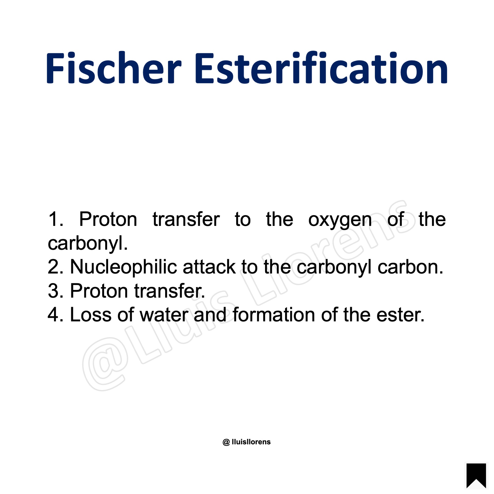 Fischer Esterification - Nrochemistry.com