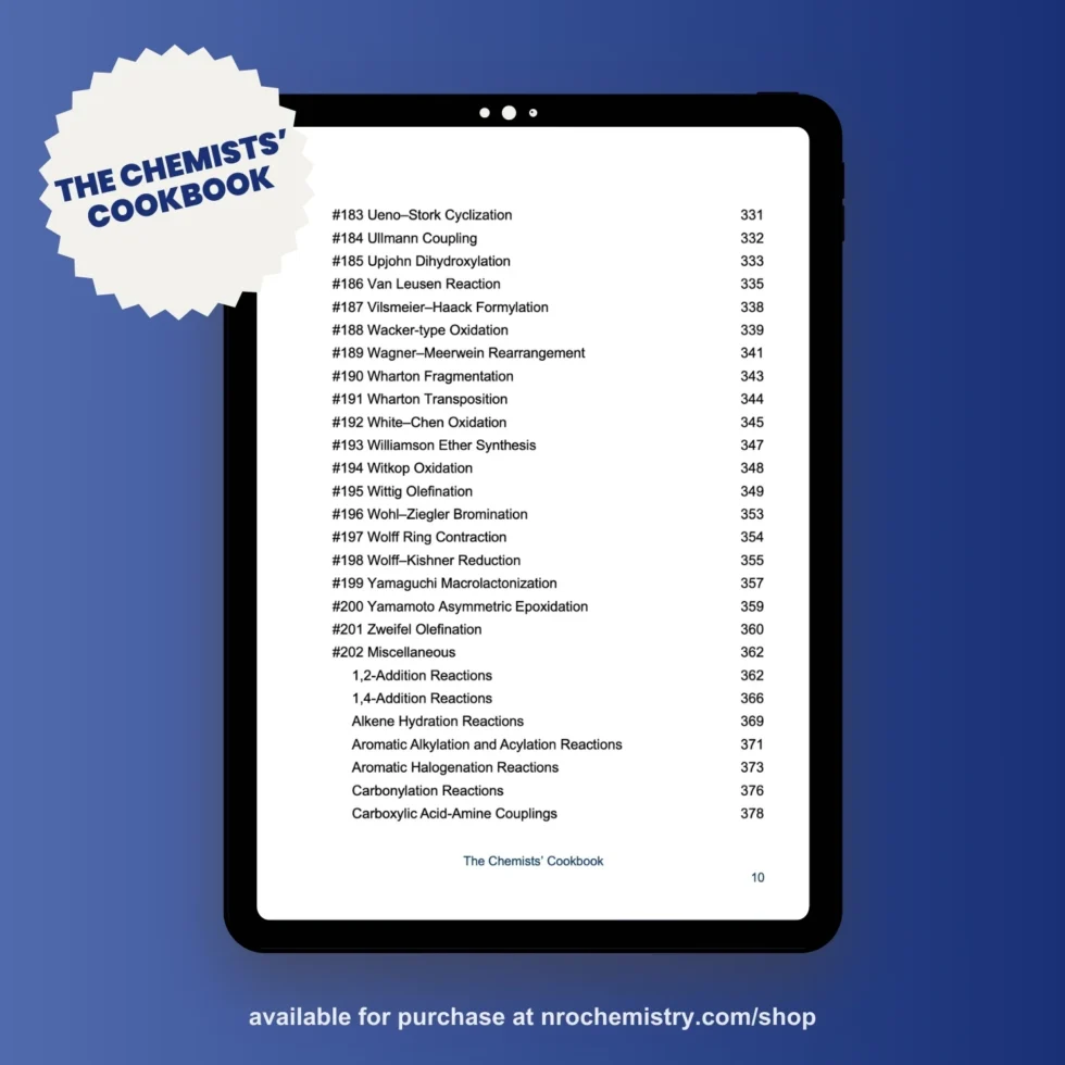 The Chemists Cookbook ebook - table of contens 2