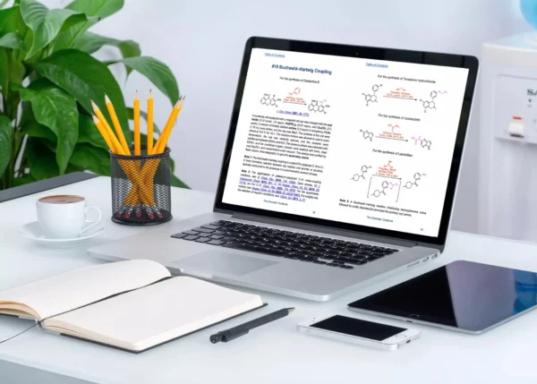 The Chemists' Cookbook_reaction example on laptop