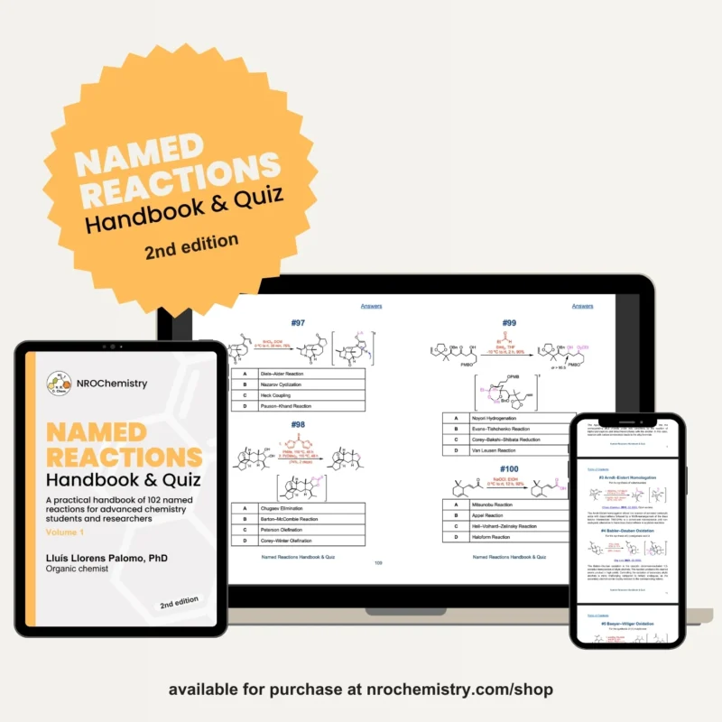 ebook bundle - Named Reactions Handbook & Quiz preview on mobile devices